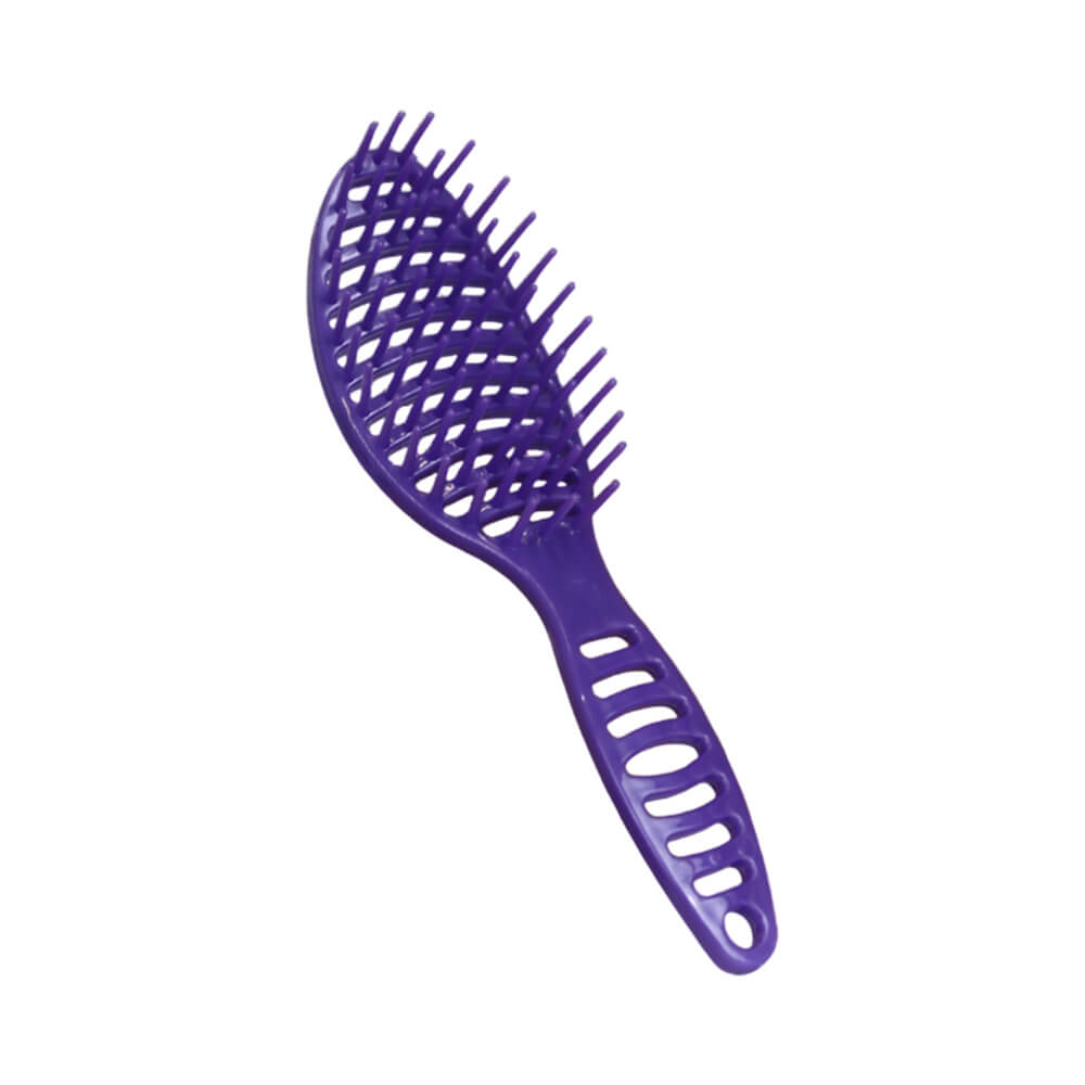 Escova de cabelo Marilú Flex 4236 roxa com cabo ergonômico e estrutura ventilada
